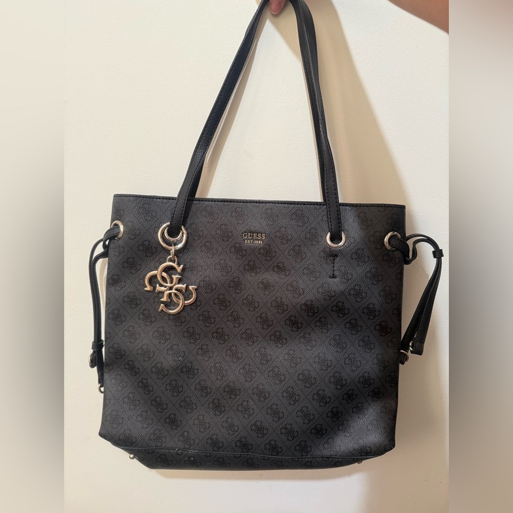 Guess Black Logo Tote